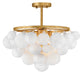 Fredrick Ramond Canada - LED Semi-Flush Mount - Marabel - Distressed Brass- Union Lighting Luminaires Decor