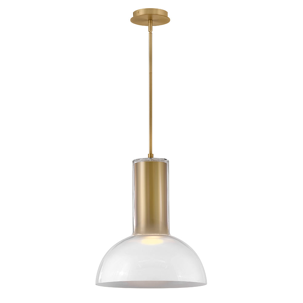Fredrick Ramond Canada - LED Pendant - Ombra - Lacquered Brass- Union Lighting Luminaires Decor