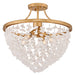 Fredrick Ramond Canada - LED Semi-Flush Mount - Myra - Distressed Brass- Union Lighting Luminaires Decor