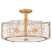 Fredrick Ramond Canada - LED Semi-Flush Mount - Florian - Distressed Brass- Union Lighting Luminaires Decor