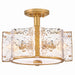 Fredrick Ramond Canada - LED Semi-Flush Mount - Florian - Distressed Brass- Union Lighting Luminaires Decor