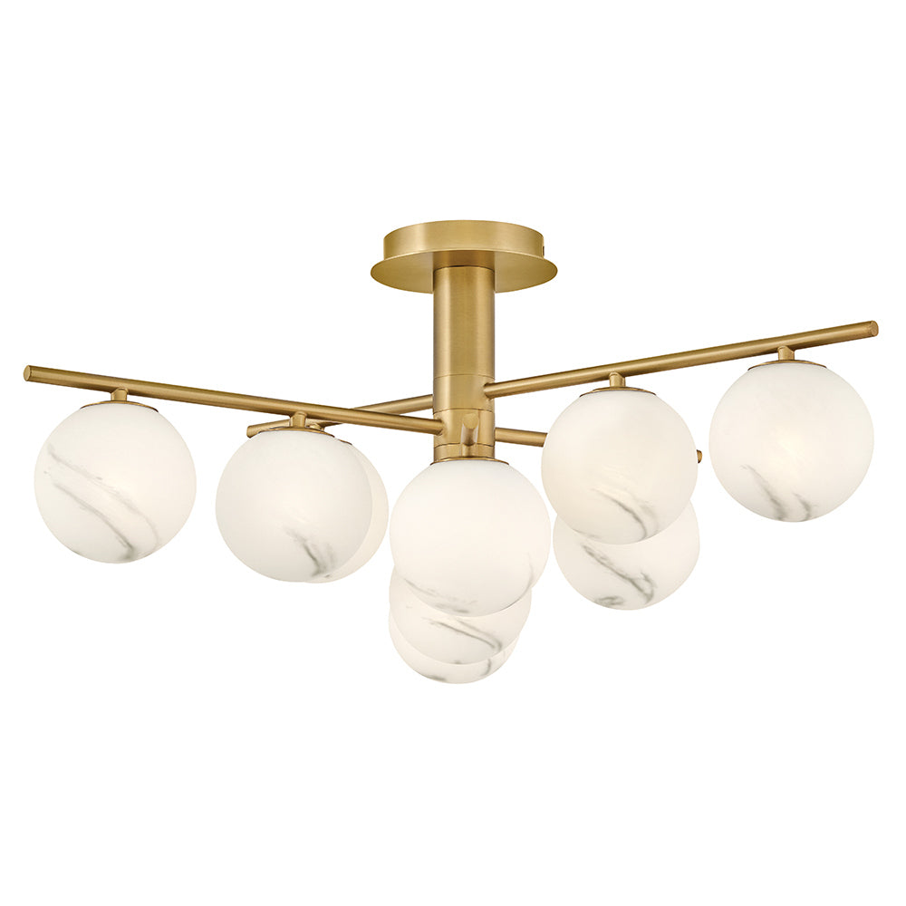 Fredrick Ramond Canada - LED Semi-Flush Mount - Selene - Lacquered Brass- Union Lighting Luminaires Decor