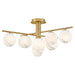 Fredrick Ramond Canada - LED Semi-Flush Mount - Selene - Lacquered Brass- Union Lighting Luminaires Decor
