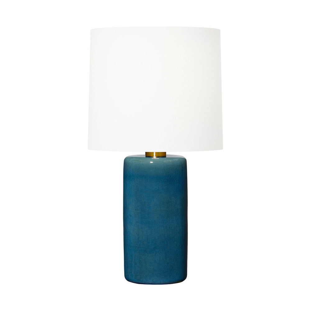 Visual Comfort Studio Canada - One Light Table Lamp - Shanghai - Deep Ocean Crackle- Union Lighting Luminaires Decor