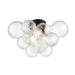 DVI Canada - Three Light Semi-Flush Mount - Comet - Ebony- Union Lighting Luminaires Decor