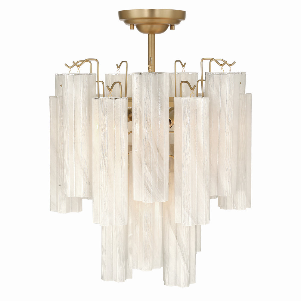 Artcraft Canada - Five Light Semi Flush Mount - Sophia - Brushed Brass- Union Lighting Luminaires Decor