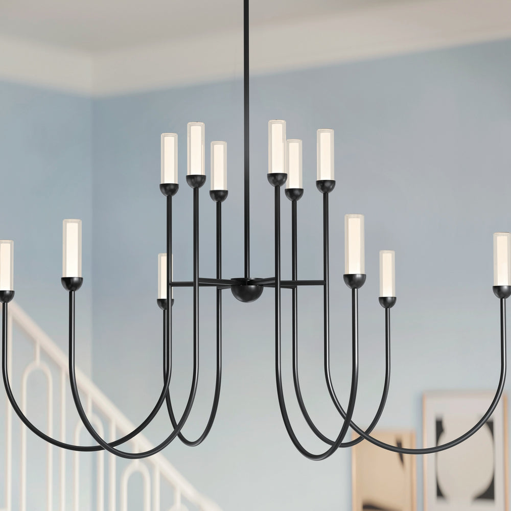 Kichler Canada - LED Chandelier - Moraine - Black- Union Lighting Luminaires Decor