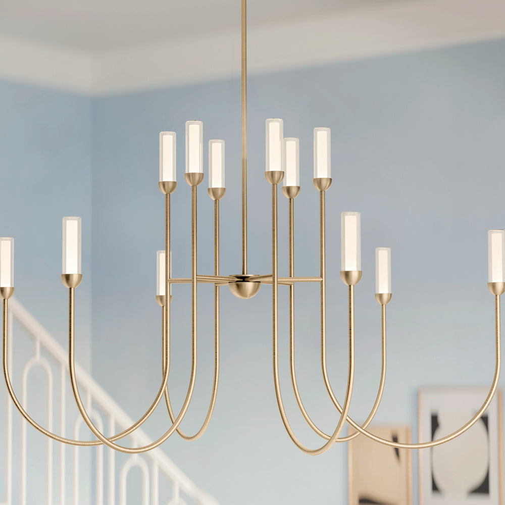 Kichler Canada - LED Chandelier - Moraine - Champagne Bronze- Union Lighting Luminaires Decor