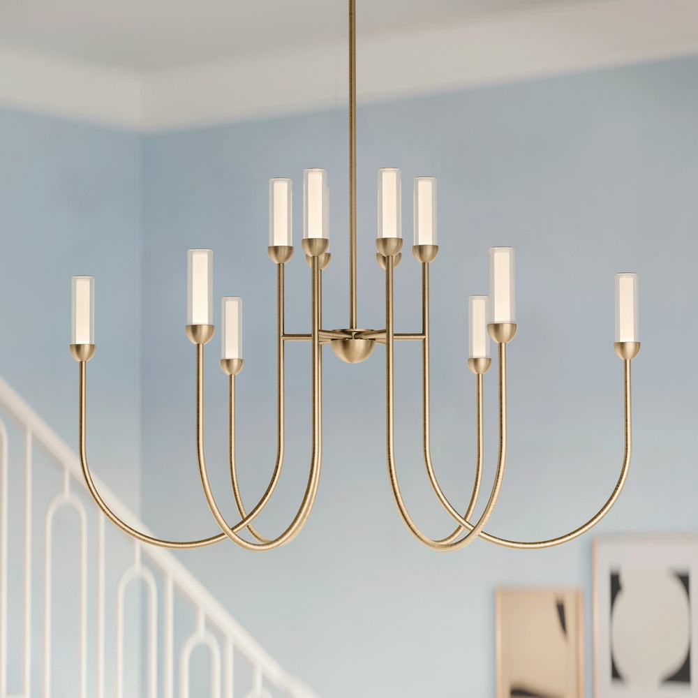 Kichler Canada - LED Chandelier - Moraine - Champagne Bronze- Union Lighting Luminaires Decor