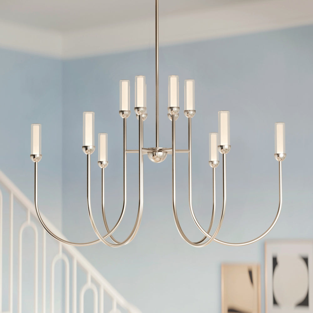 Kichler Canada - LED Chandelier - Moraine - Polished Nickel- Union Lighting Luminaires Decor