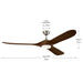 Kichler Canada - 70"Ceiling Fan - Mylo - Painted Brushed Nickel- Union Lighting Luminaires Decor