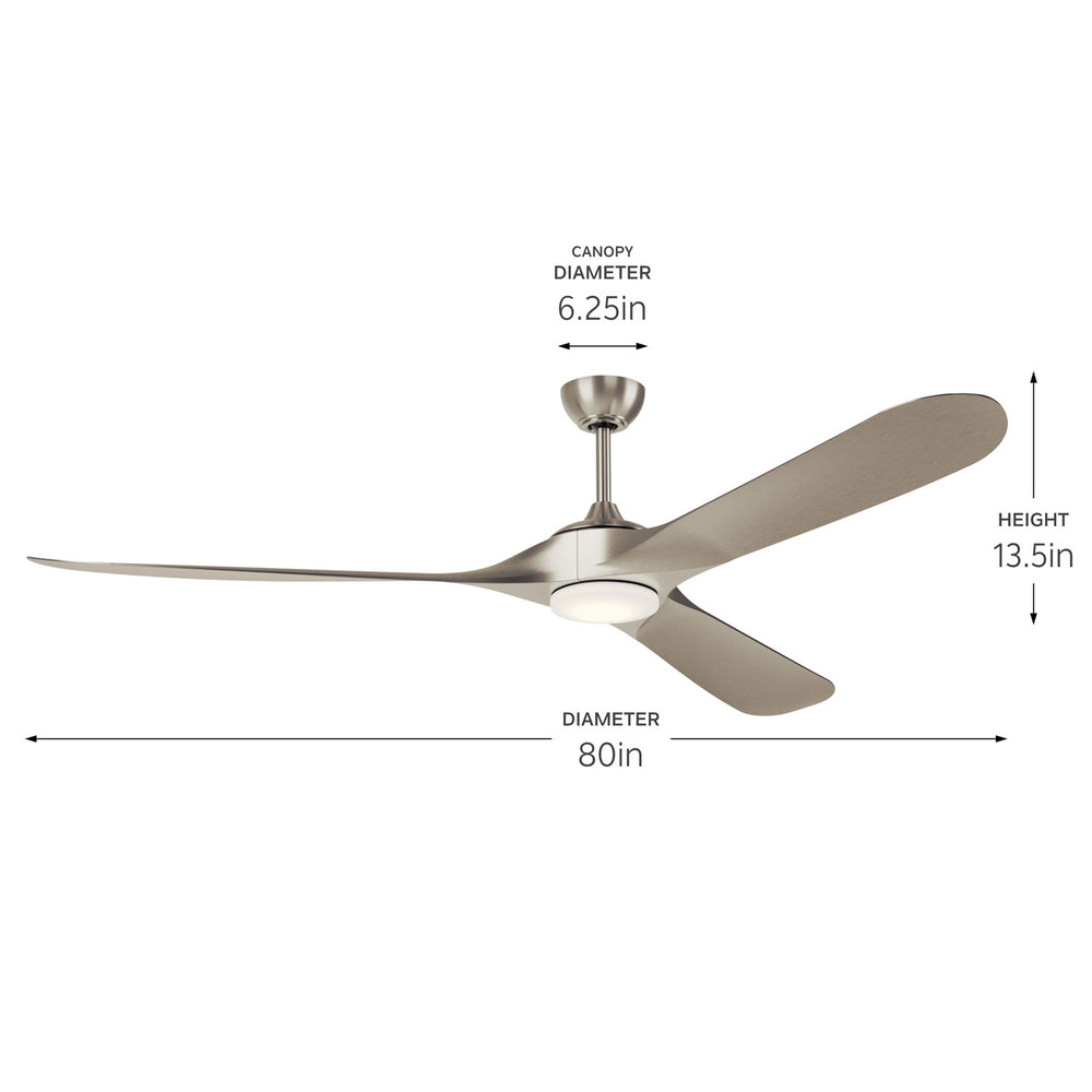 Kichler Canada - 80"Ceiling Fan - Mylo - Painted Brushed Nickel- Union Lighting Luminaires Decor