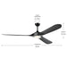 Kichler Canada - 80"Ceiling Fan - Mylo - Satin Black- Union Lighting Luminaires Decor
