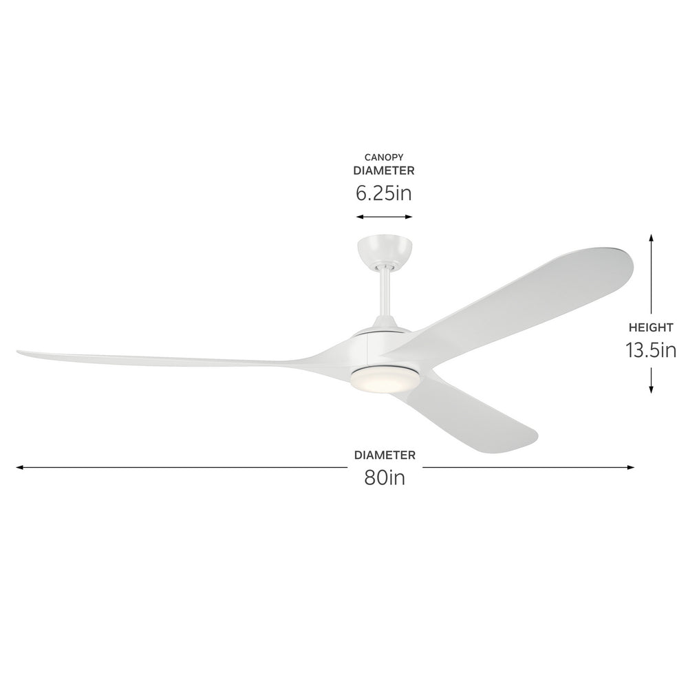 Kichler Canada - 80"Ceiling Fan - Mylo - White- Union Lighting Luminaires Decor