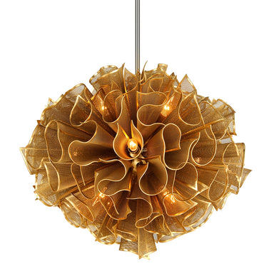 Corbett Lighting Canada - 12 Light Chandelier - Pulse - Gold Leaf- Union Lighting Luminaires Decor