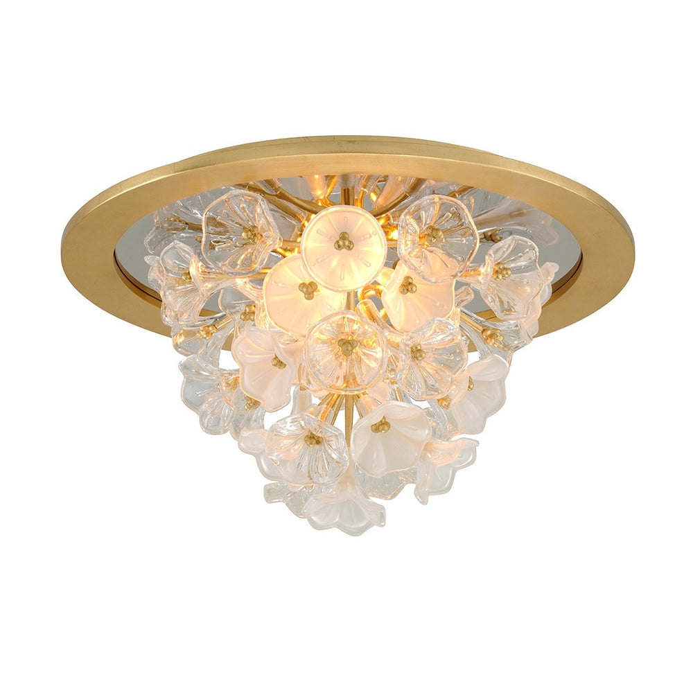 Corbett Lighting Canada - Three Light Flush Mount - Jasmine - Gold Leaf- Union Lighting Luminaires Decor
