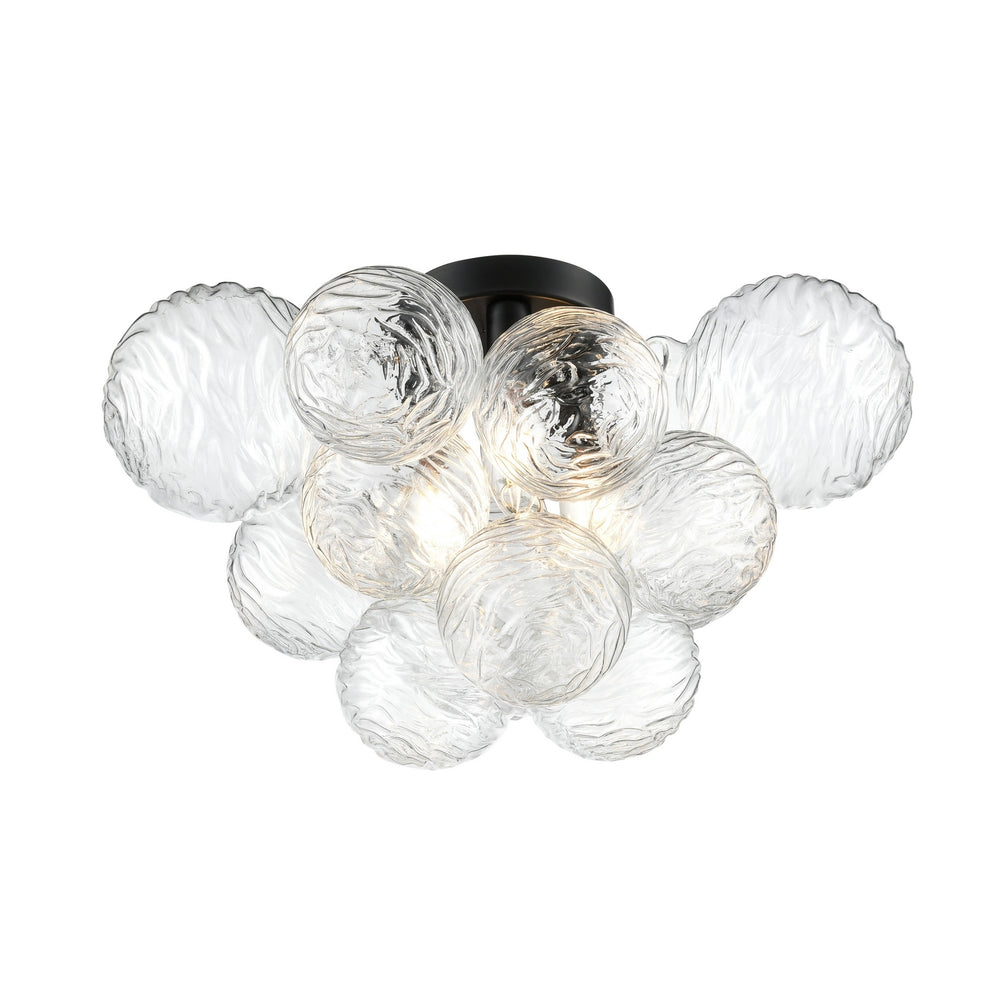 DVI Canada - Three Light Semi-Flush Mount - Comet - Ebony- Union Lighting Luminaires Decor
