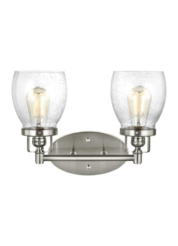 Generation Lighting Canada - Two Light Wall / Bath - Belton - Brushed Nickel- Union Lighting Luminaires Decor