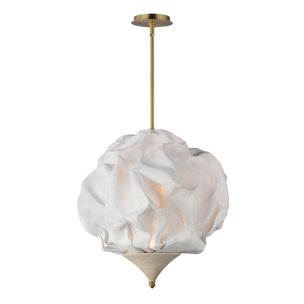 Studio M - LED Pendant - Shroud - Natural Aged Brass- Union Lighting Luminaires Decor