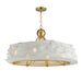 Studio M - Eight Light Chandelier - Shroud - Natural Aged Brass- Union Lighting Luminaires Decor