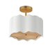 Studio M - LED Semi-Flush Mount - Curtain Call - White/Gold- Union Lighting Luminaires Decor