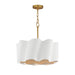 Studio M - LED Pendant - Curtain Call - White/Gold- Union Lighting Luminaires Decor