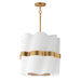 Studio M - LED Foyer Pendant - Curtain Call - White/Gold- Union Lighting Luminaires Decor