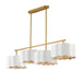 Studio M - LED Linear Pendant - Curtain Call - White/Gold- Union Lighting Luminaires Decor