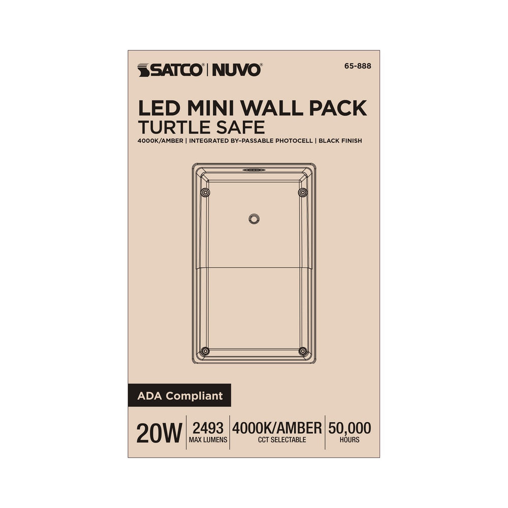 Satco Canada - LED Turtle Safe Wall Pack - Black- Union Lighting Luminaires Decor