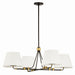 Hudson Valley Canada - Four Light Chandelier - Crown Heights - Aged Brass- Union Lighting Luminaires Decor