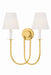 Hudson Valley Canada - Two Light Wall Sconce - Midtown - Aged Brass- Union Lighting Luminaires Decor