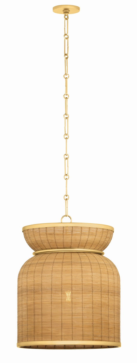 Hudson Valley Canada - One Light Pendant - Parkchester - Aged Brass- Union Lighting Luminaires Decor