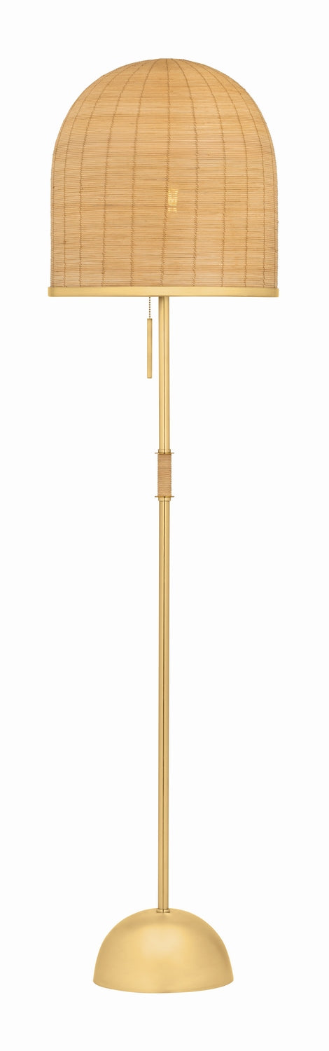 Hudson Valley Canada - One Light Floor Lamp - Darfield - Aged Brass- Union Lighting Luminaires Decor