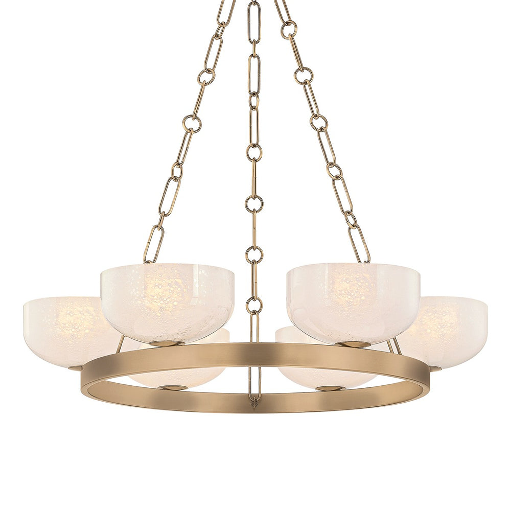 Troy Lighting Canada - Six Light Chandelier - Caelum - Patina Brass- Union Lighting Luminaires Decor