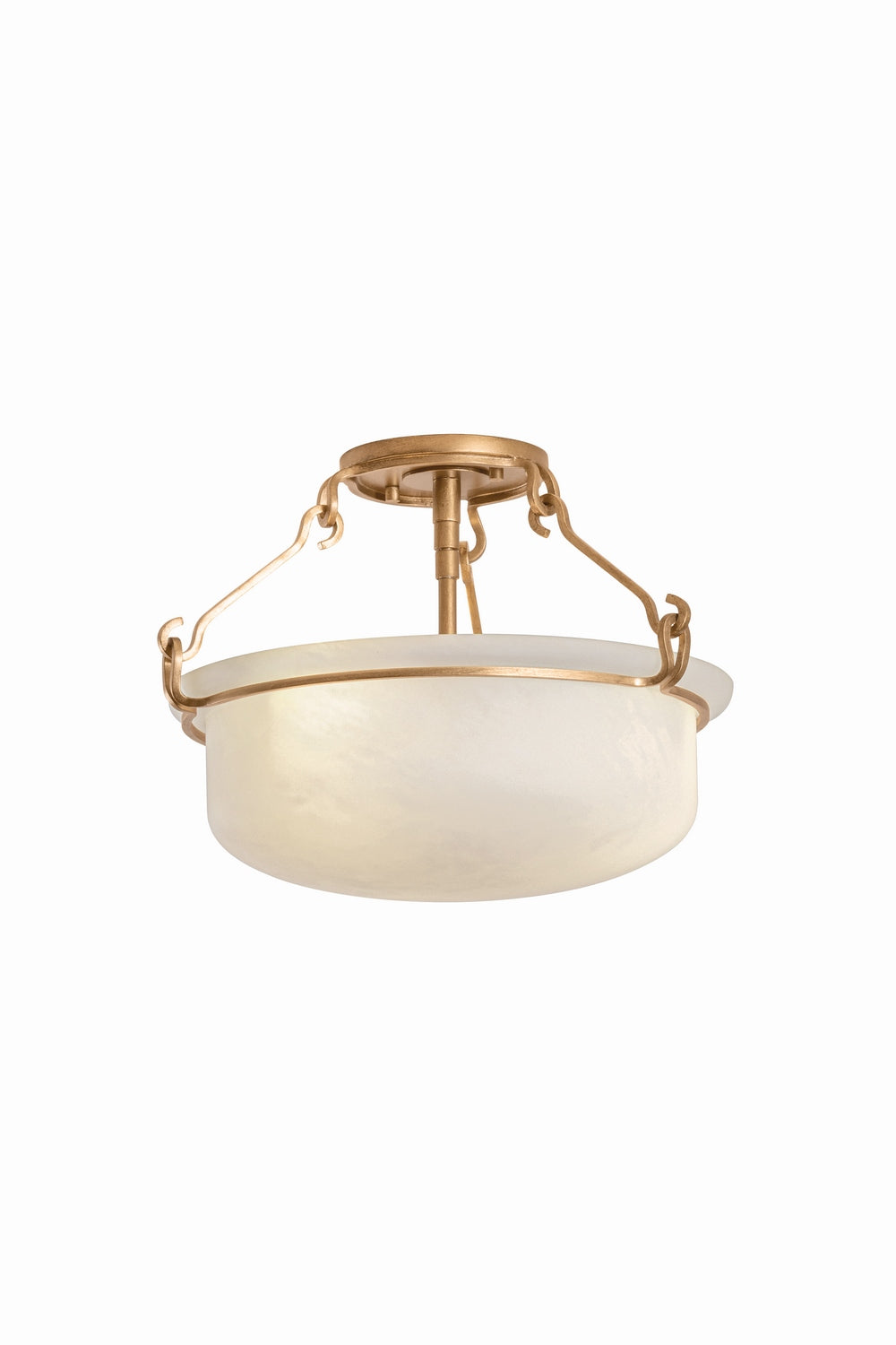 Hudson Valley Canada - Two Light Semi Flush Mount - Lowerre - Patina Gold Leaf- Union Lighting Luminaires Decor