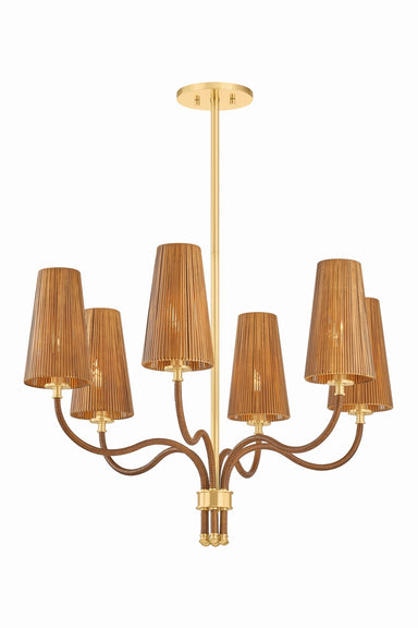 Hudson Valley Canada - Six Light Chandelier - Atwood - Aged Brass- Union Lighting Luminaires Decor