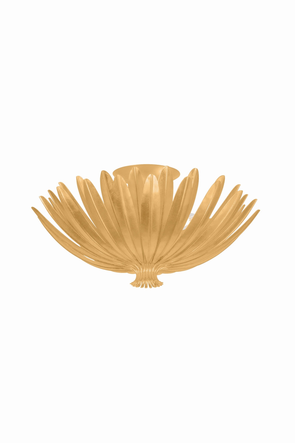 Hudson Valley Canada - Three Light Semi Flush Mount - Whitfield - Vintage Gold Leaf- Union Lighting Luminaires Decor