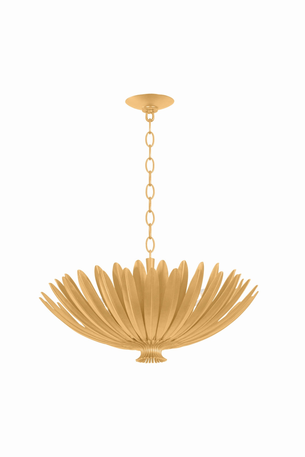 Hudson Valley Canada - Four Light Chandelier - Whitfield - Vintage Gold Leaf- Union Lighting Luminaires Decor