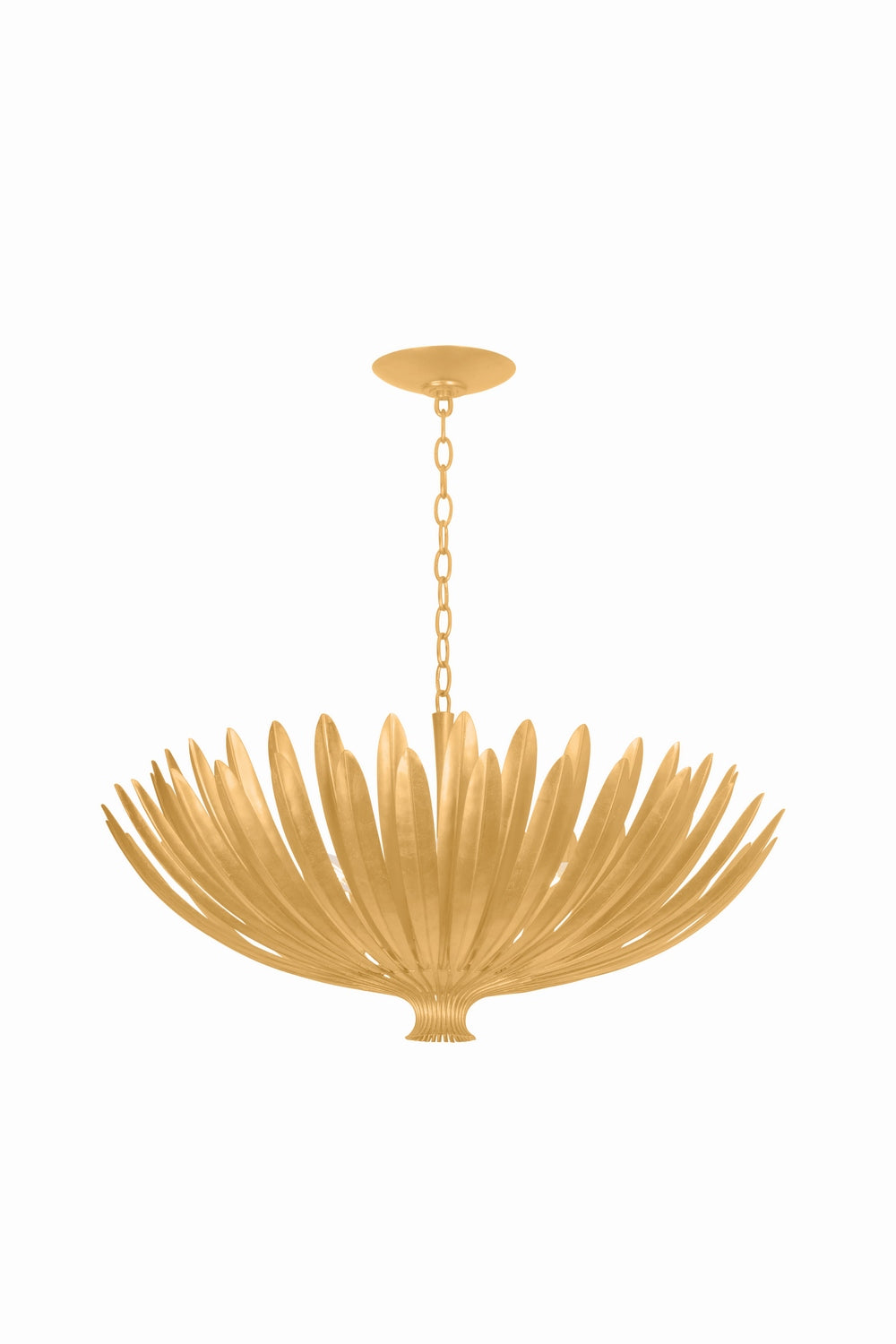 Hudson Valley Canada - Eight Light Chandelier - Whitfield - Vintage Gold Leaf- Union Lighting Luminaires Decor