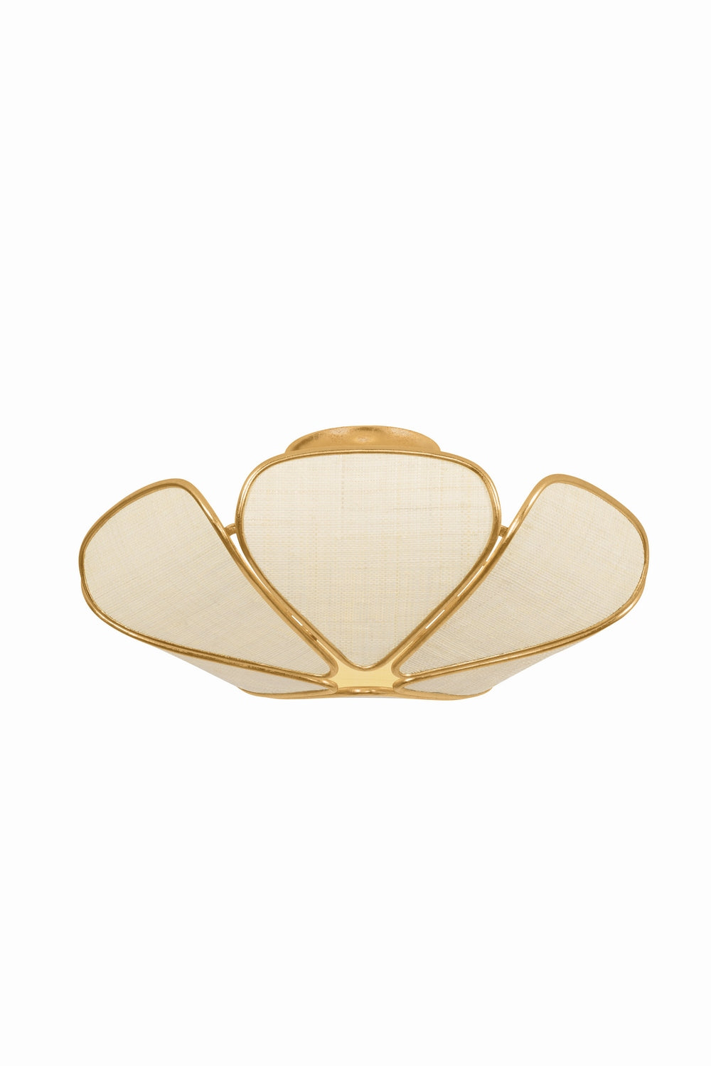 Hudson Valley Canada - Three Light Semi Flush Mount - Bayville - Vintage Gold Leaf- Union Lighting Luminaires Decor