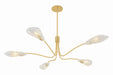 Hudson Valley Canada - Five Light Chandelier - Tenafly - Aged Brass- Union Lighting Luminaires Decor