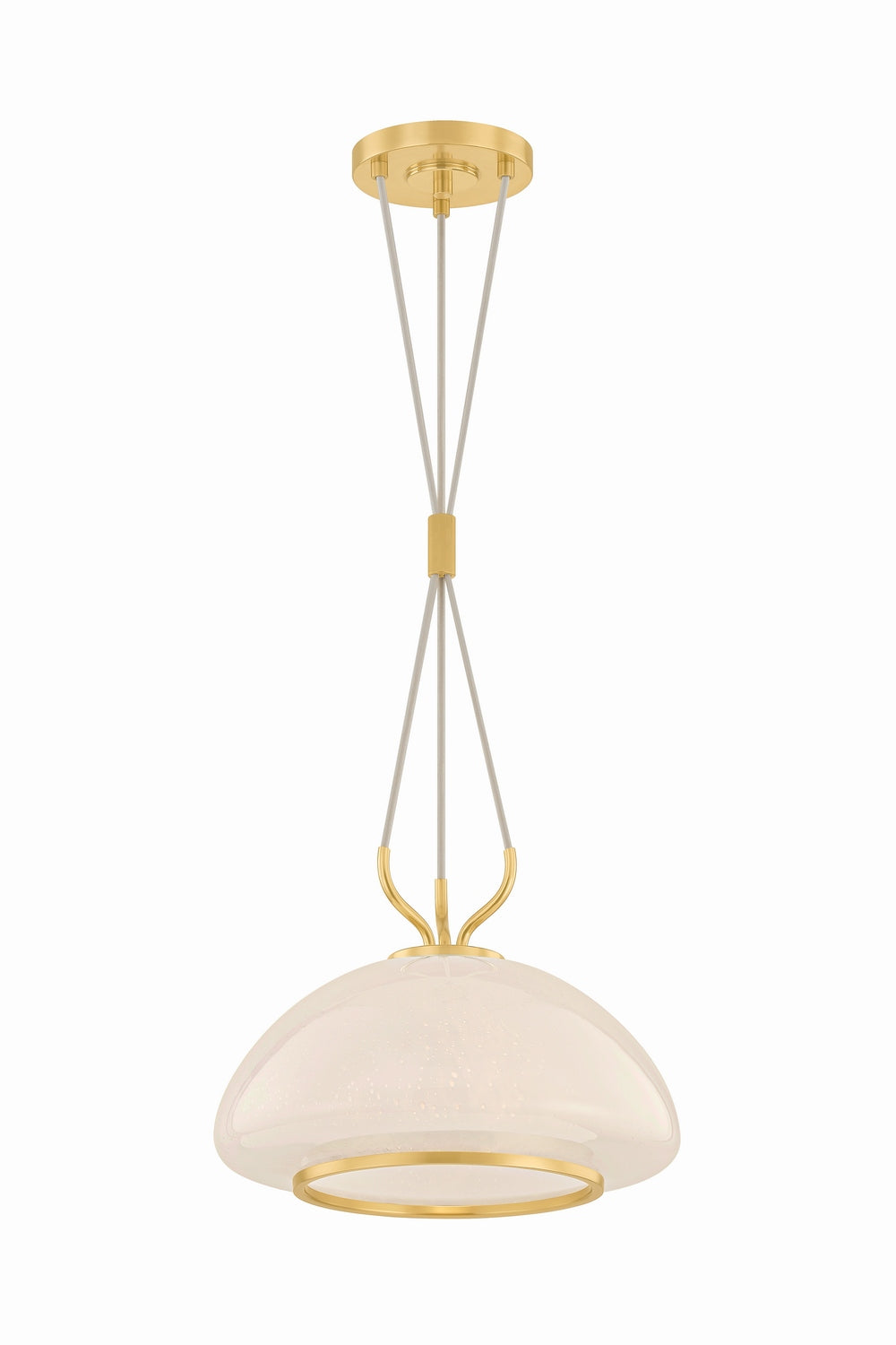 Hudson Valley Canada - One Light Pendant - Baudette - Aged Brass- Union Lighting Luminaires Decor