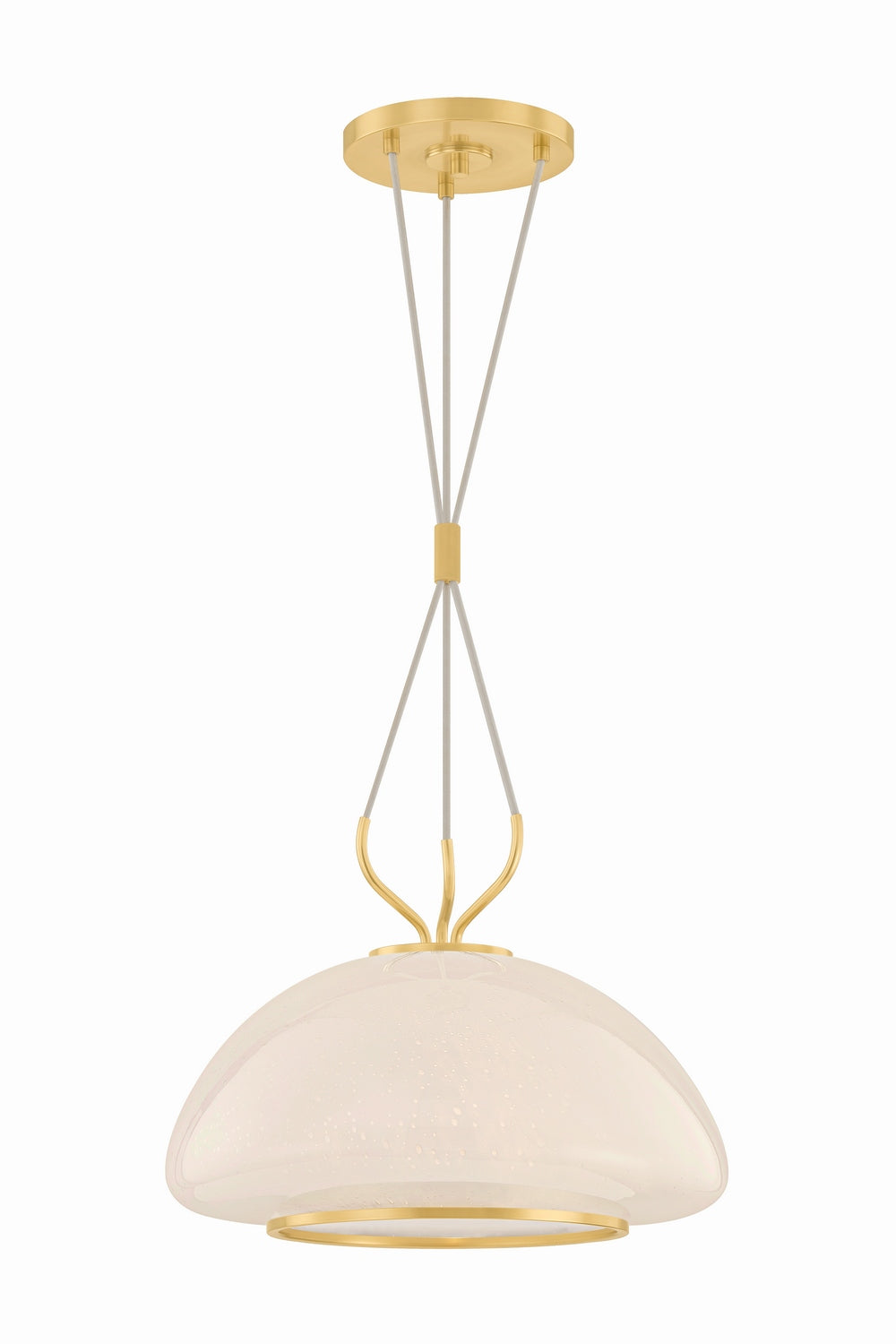 Hudson Valley Canada - One Light Pendant - Baudette - Aged Brass- Union Lighting Luminaires Decor