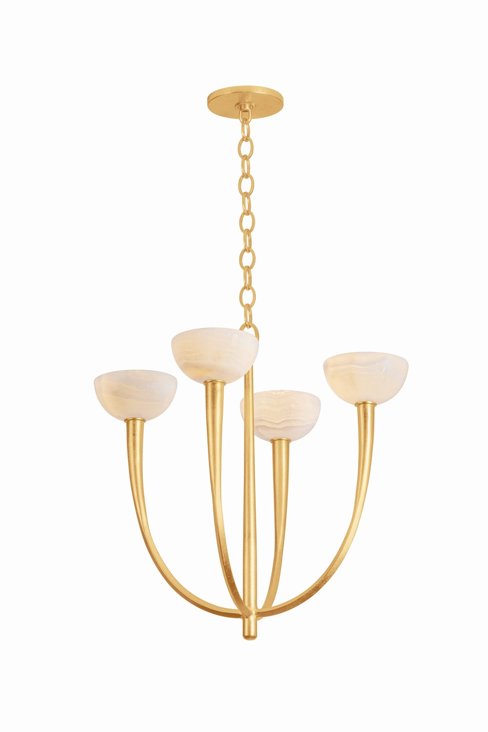 Hudson Valley Canada - Four Light Chandelier - Maywood - Vintage Gold Leaf- Union Lighting Luminaires Decor