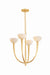 Hudson Valley Canada - Four Light Chandelier - Maywood - Vintage Gold Leaf- Union Lighting Luminaires Decor