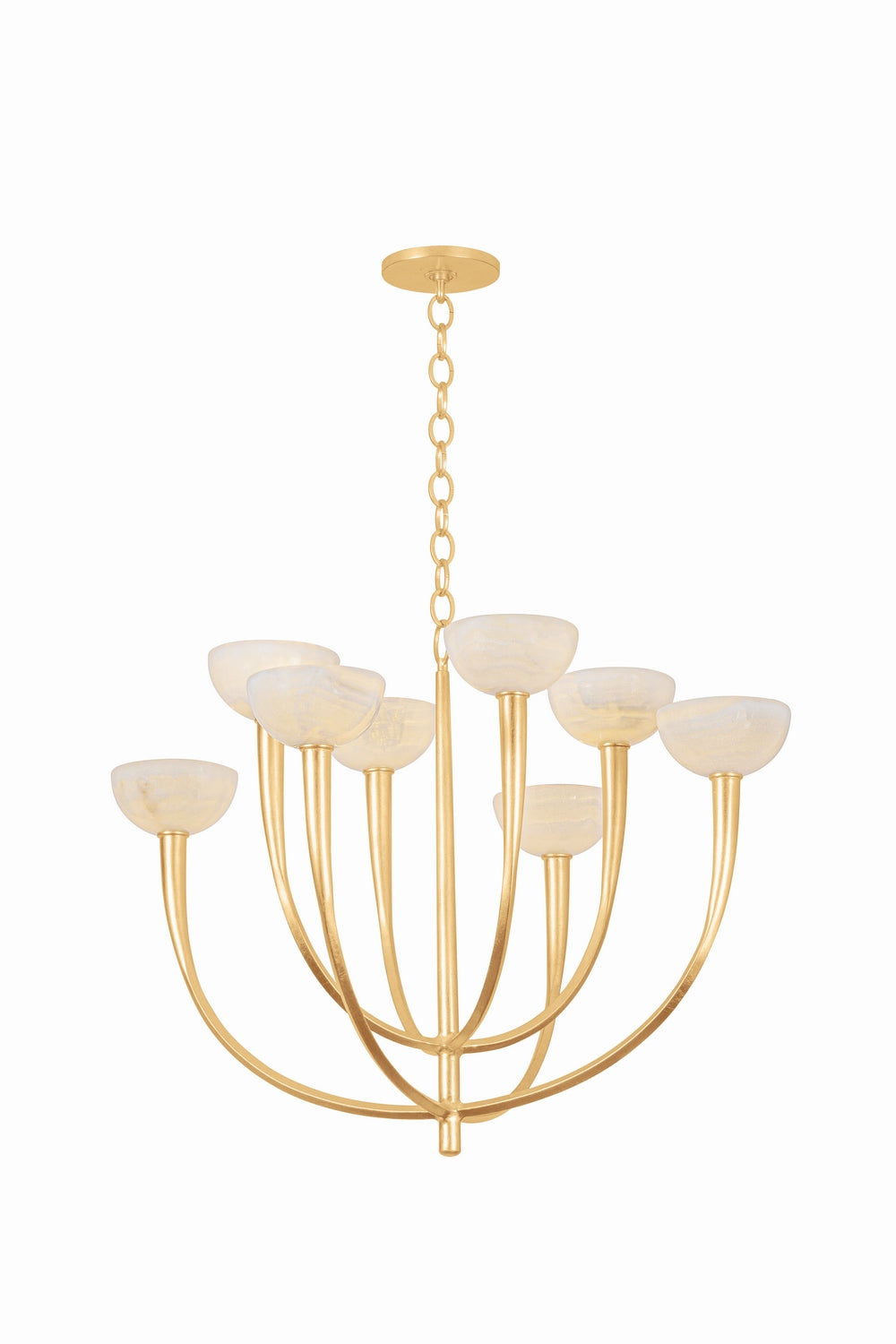 Hudson Valley Canada - Eight Light Chandelier - Maywood - Vintage Gold Leaf- Union Lighting Luminaires Decor