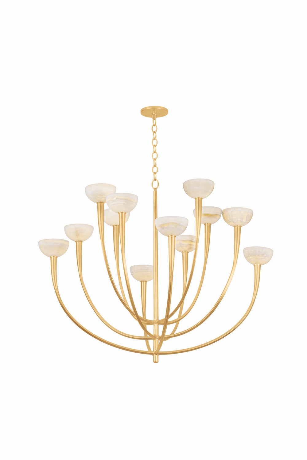 Hudson Valley Canada - 12 Light Chandelier - Maywood - Vintage Gold Leaf- Union Lighting Luminaires Decor