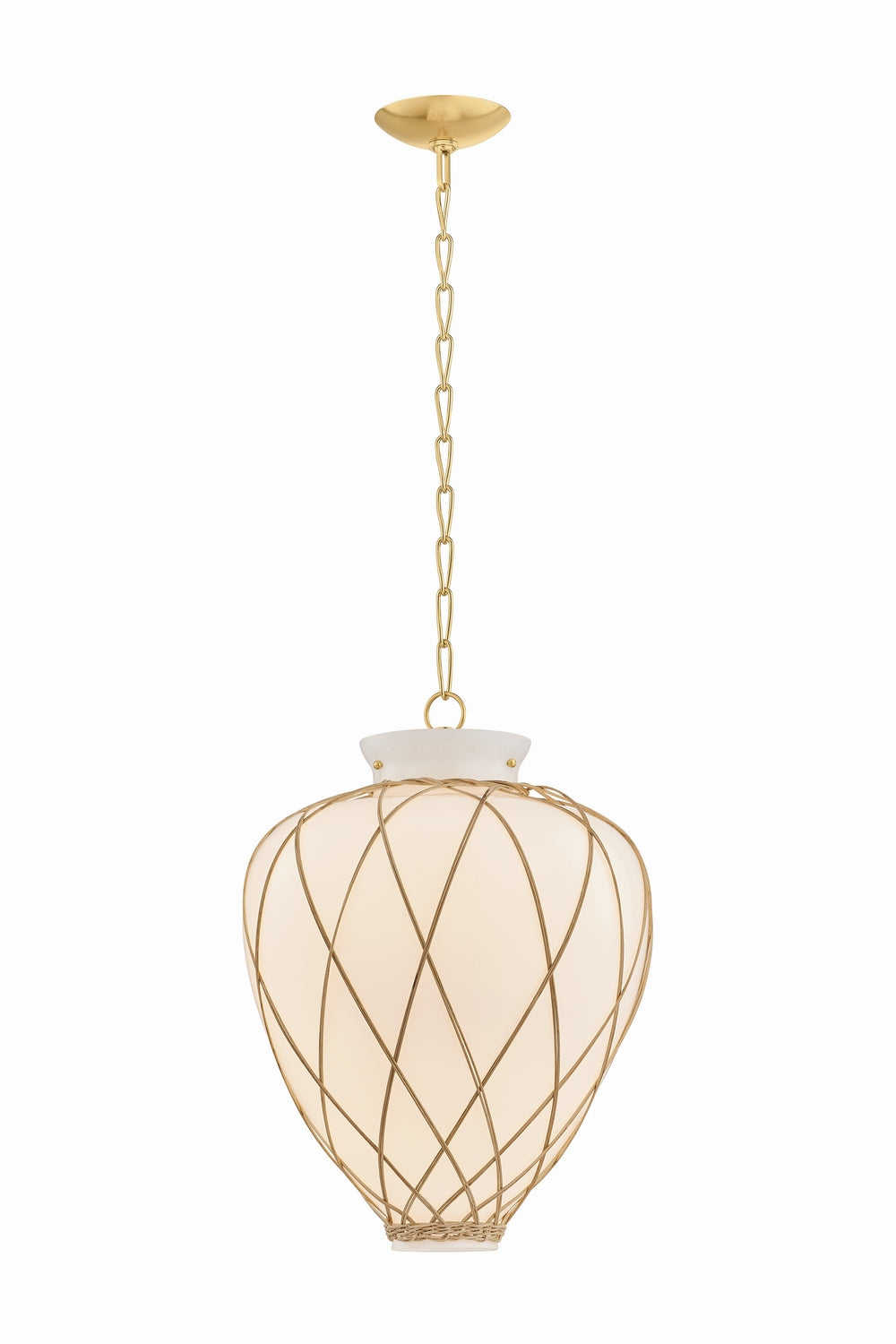 Hudson Valley Canada - One Light Pendant - Apple Valley - Aged Brass- Union Lighting Luminaires Decor