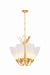 Hudson Valley Canada - Six Light Chandelier - Forest Glen - Vintage Gold Leaf- Union Lighting Luminaires Decor