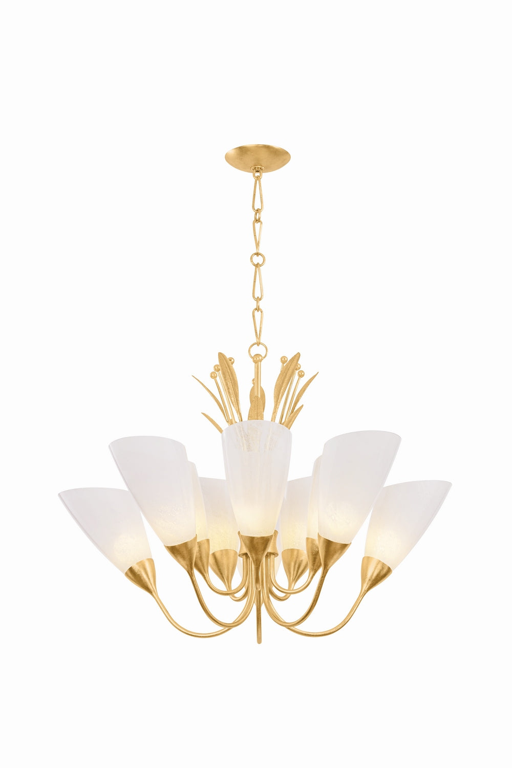 Hudson Valley Canada - One Light Chandelier - Forest Glen - Vintage Gold Leaf- Union Lighting Luminaires Decor